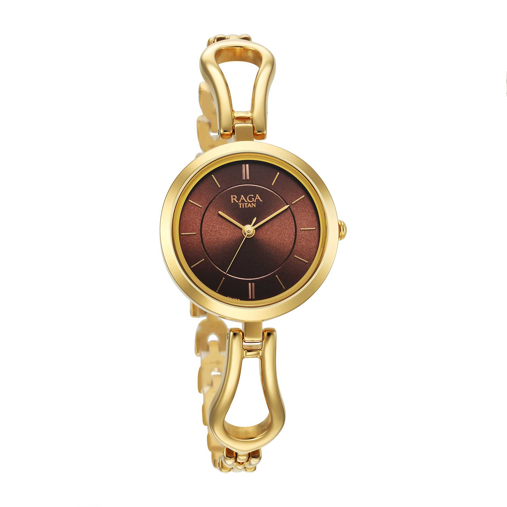 Titan Raga Champagne Dial Watch for Women-2727YM01