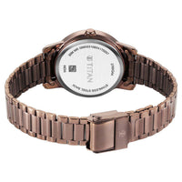 Jam Tangan Wanita Titan Karishma Quartz Analog Dail Bej Tali Keluli Tahan Karat Coklat (2760QM01)