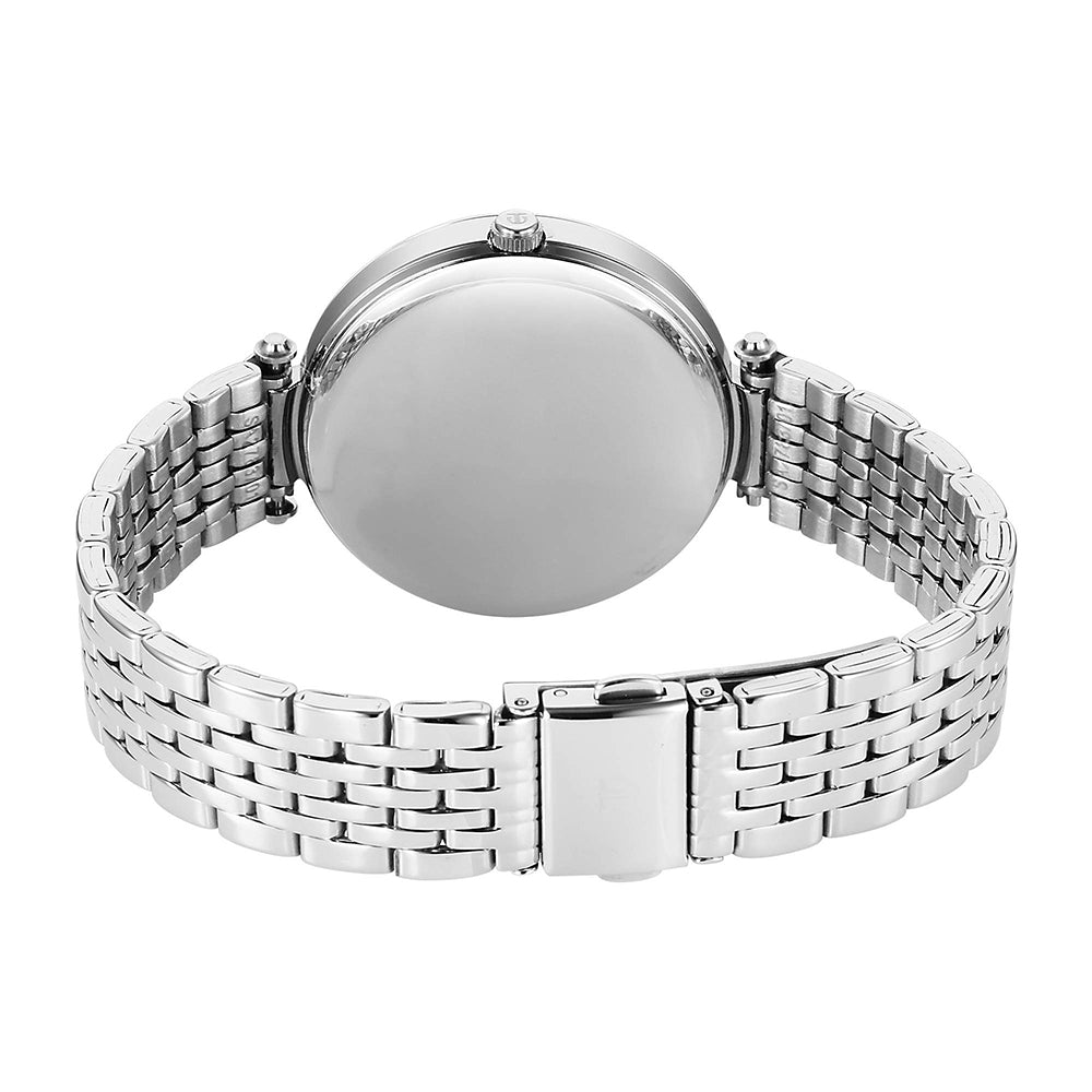 Titan Workwear Purple Dial Metal Strap Watch for Women