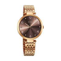 Jam Tangan Tali Keluli Tahan Karat Dail Coklat Titan Workwear untuk Wanita