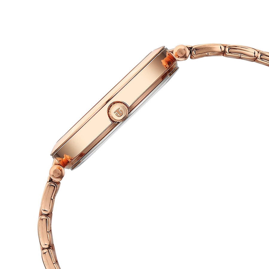 Jam Tangan Tali Keluli Tahan Karat Dail Coklat Titan Workwear untuk Wanita