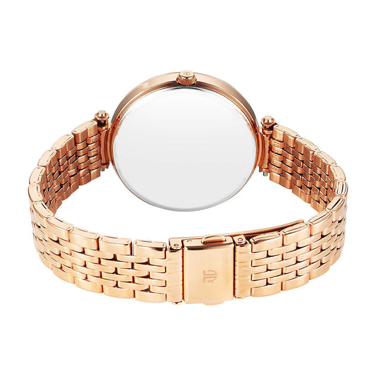 Titan Workwear Brown Dial Stainless Steel Strap Watch for Women