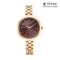 Titan Karishma Pink Dial Stainless Steel Strap Watch for Women