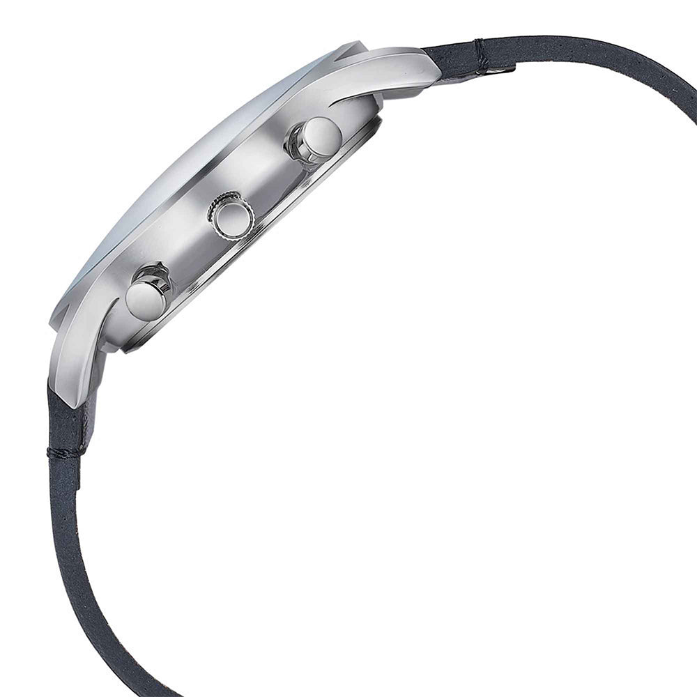 Sonata Wedding Edit Silver Dial Leather Strap Watch for Men