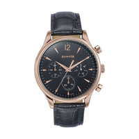 Sonata Wedding Edit Black Dial Leather Strap Watch for Men