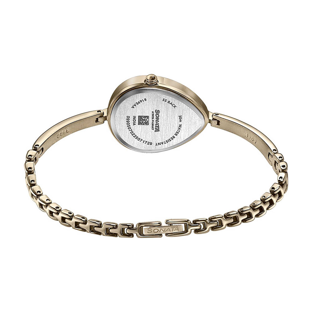 Sonata Colors of Earth Brown Dial Metal Strap Watch for Women