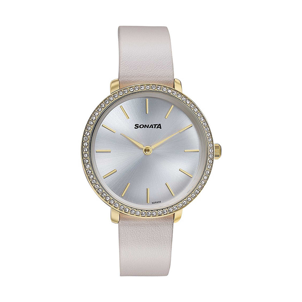 Sonata Wedding Edit Silver Dial Stainless Steel Strap Watch for Women