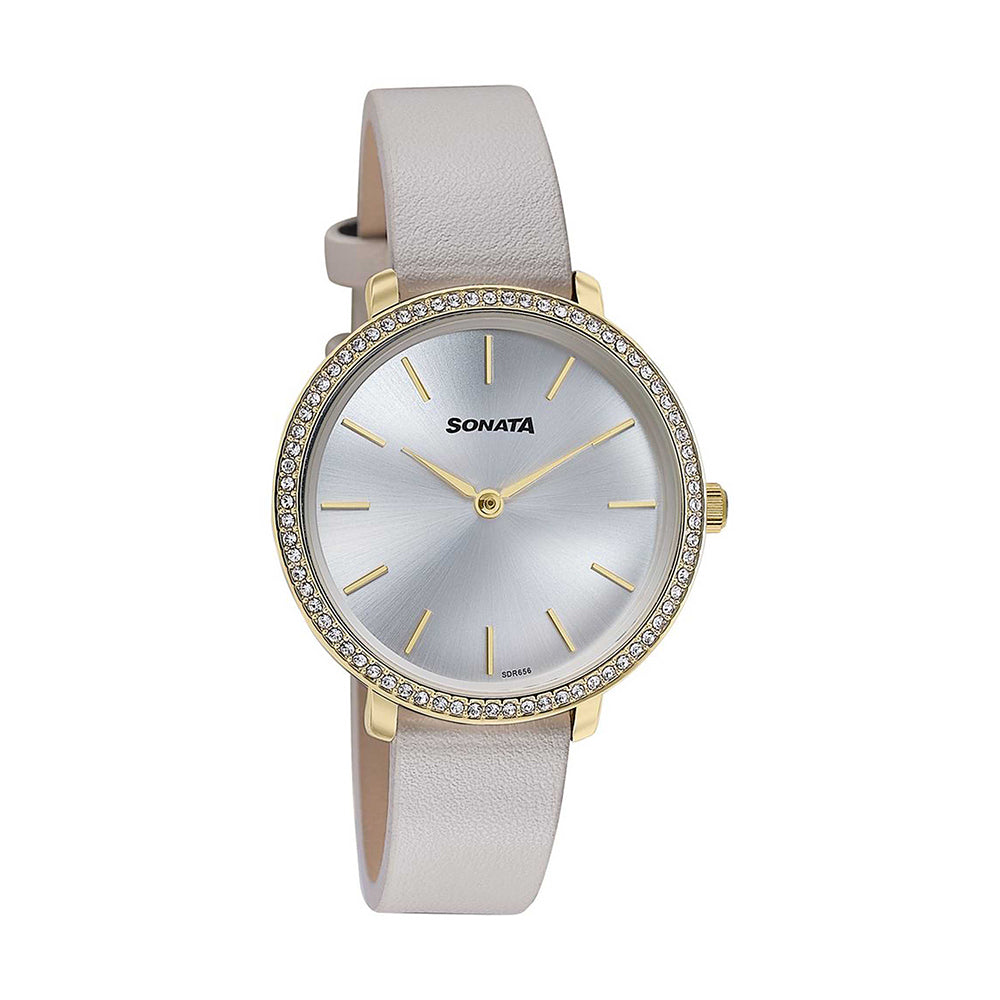 Sonata Wedding Edit Silver Dial Stainless Steel Strap Watch for Women