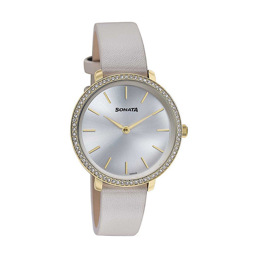 Sonata Wedding Edit Silver Dial Stainless Steel Strap Watch for Women