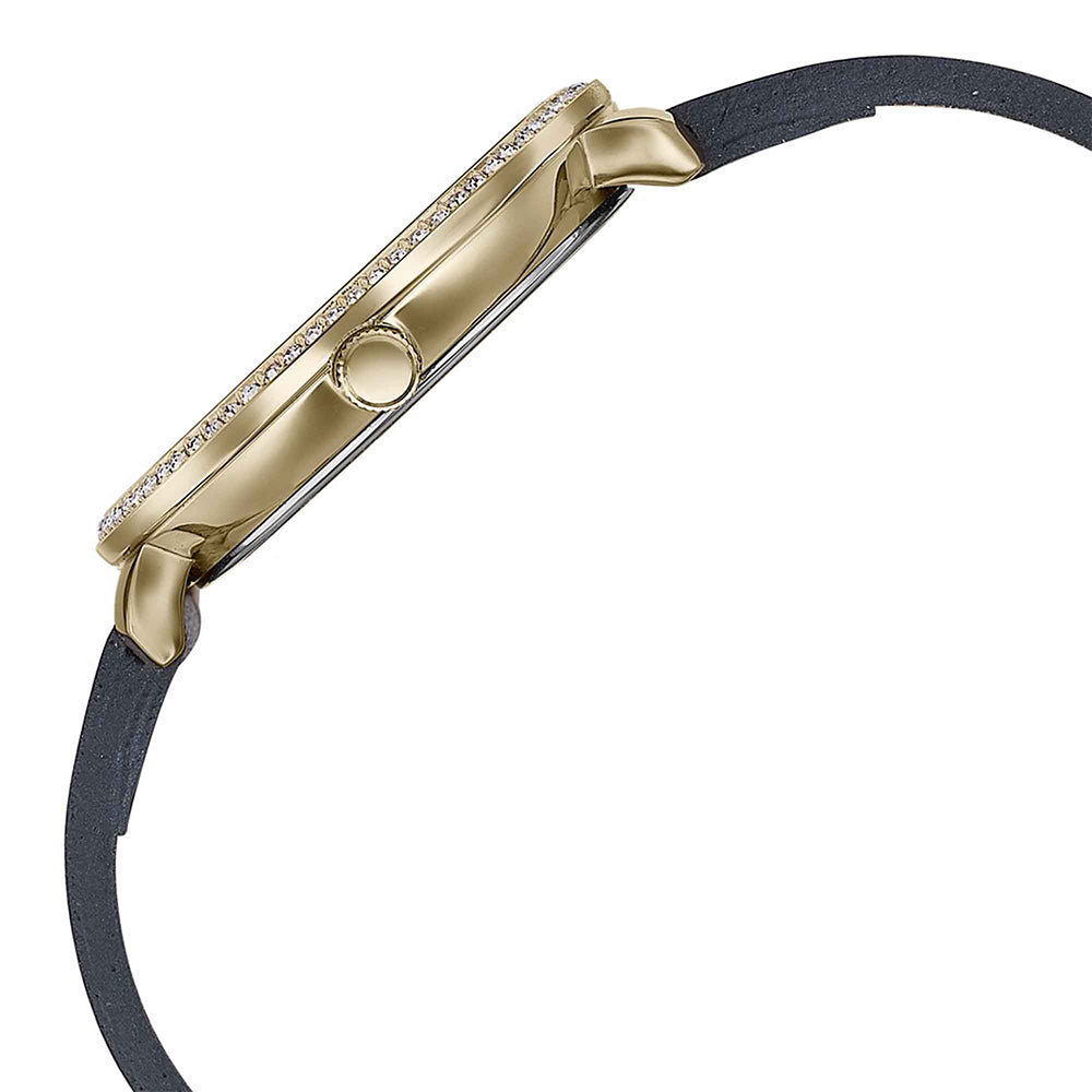 Sonata Wedding Edit Black Dial Leather Strap Watch for Women