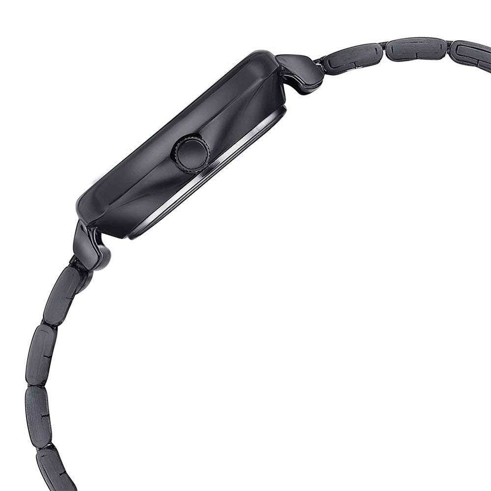 Sonata Wedding Edit Black Dial Stainless Steel Strap Watch for Women