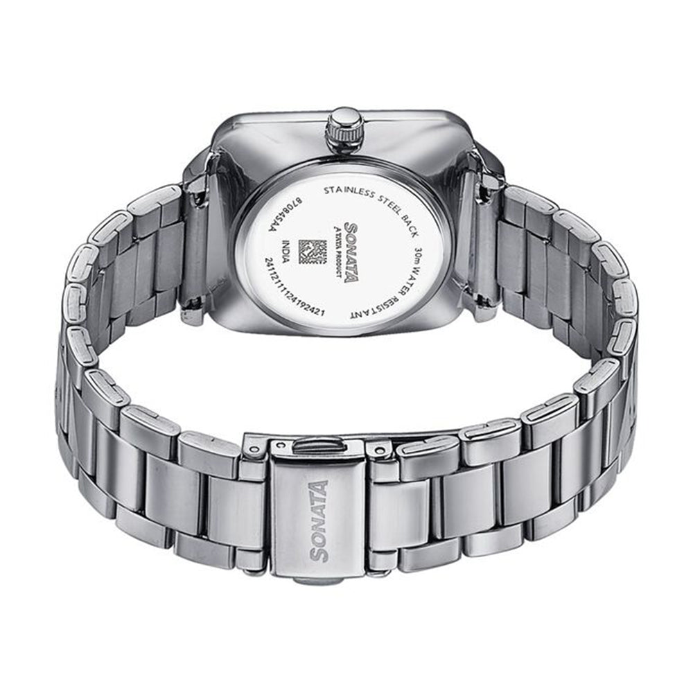 Sonata Wedding Edit Blue Dial Stainless Steel Strap Watch for Women