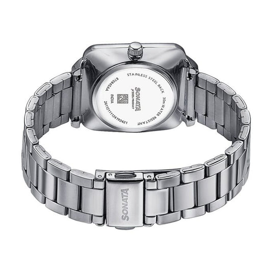 Sonata Wedding Edit Blue Dial Stainless Steel Strap Watch for Women