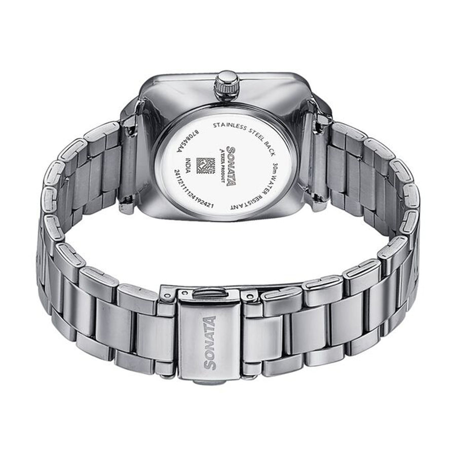Sonata Wedding Edit Blue Dial Stainless Steel Strap Watch for Women