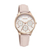 Sonata Eternia Silver Dial Leather Strap Watch for Women