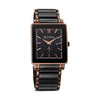 Titan Regalia Shaped Ceramic Black Dial Steel & Ceramic Strap Watch for Men