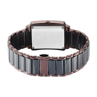 Titan Regalia Shaped Ceramic Black Dial Steel & Ceramic Strap Watch for Men