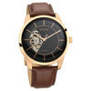 Titan Automatic Sectoral Black Dial Brown Leather Strap Watch for Men (90126WL02)
