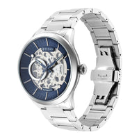 Titan Metal Mechanicals Blue Dial Stainless Steel Strap Watch 90140SM01