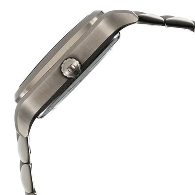 Titan Shaped Automatics Anthracite Dial Grey Stainless Steel Strap watch for Men (90162QM01)