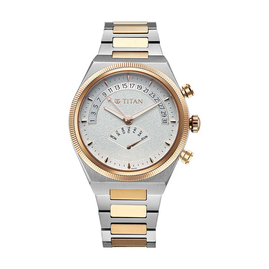 Titan Micromotors Silver Dial Stainless Steel Strap Watch for Men