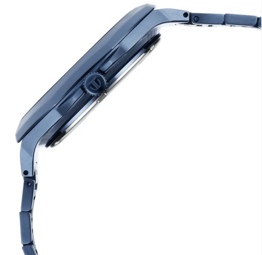 Titan Classic Slim Multifunction Quartz Blue Dial Stainless Steel Strap Watch For Men