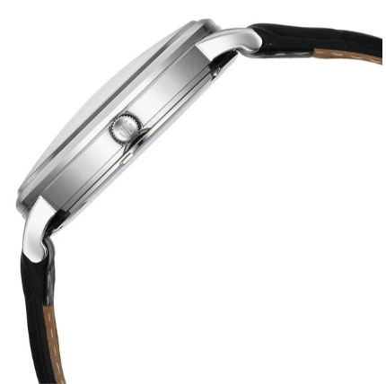 Titan Elegance Analog White Dial Black Leather Strap Watch for Men