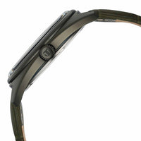 Titan Tonneau Green Dial Leather Strap Watch for Men