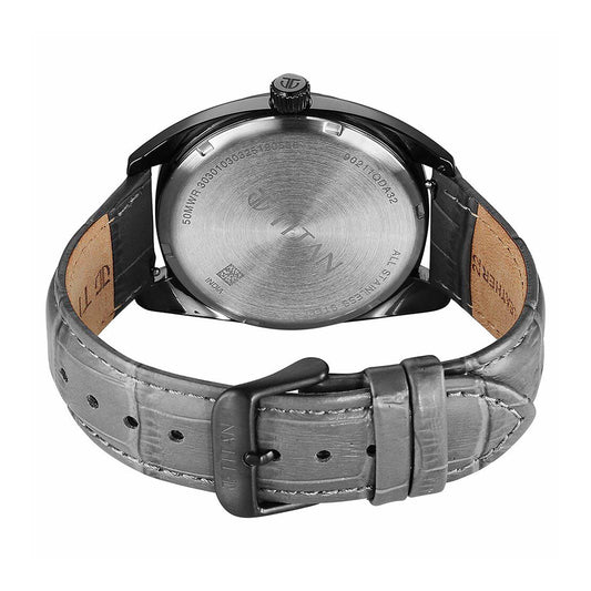 Titan Tonneau Grey Dial Leather Strap Watch for Men