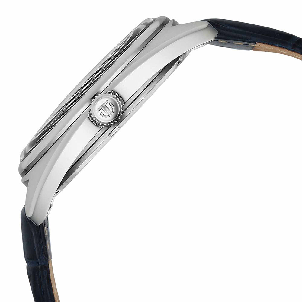 Titan Tonneau Blue Dial Leather Strap Watch for Men