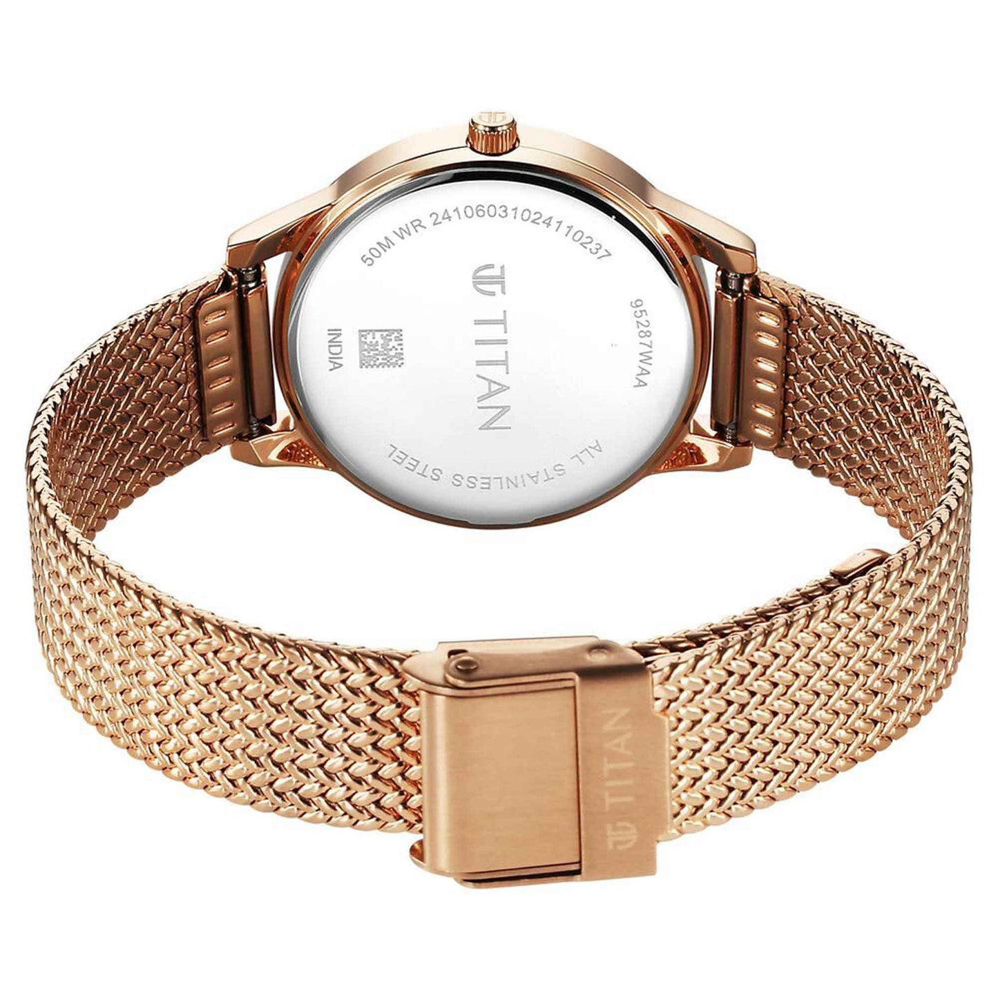 Titan Titan Timeless Urban Quartz Analog Silver Dial Metal Strap Watch For Women