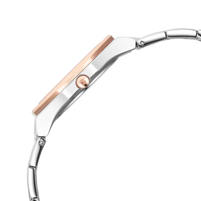 Titan Workday Wonders Pink Dial Stainless Steel Strap Watch for Women