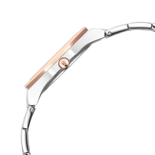 Titan Workday Wonders Pink Dial Stainless Steel Strap Watch for Women