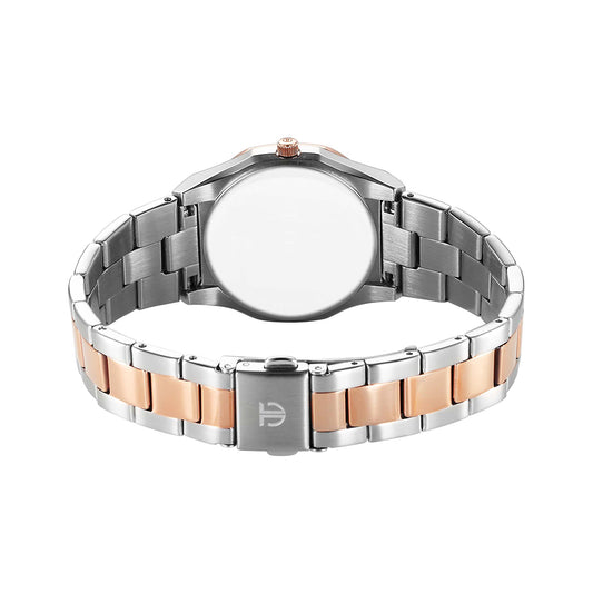 Titan Workday Wonders Pink Dial Stainless Steel Strap Watch for Women