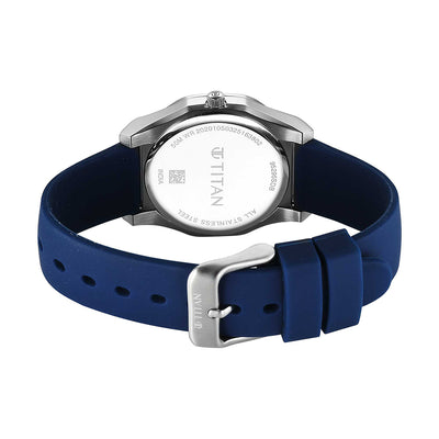 Titan Quartz White Dial Silicone Strap Watch for Women