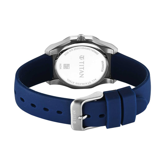 Titan Quartz White Dial Silicone Strap Watch for Women