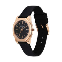 Titan Workday Wonders Black Dial Leather Strap Watch for Women