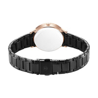 Titan Glamour Black Dial Stainless Steel Strap Watch for Women