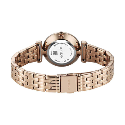 Titan Workmode Silver Dial Stainless Steel Strap Watch for Women