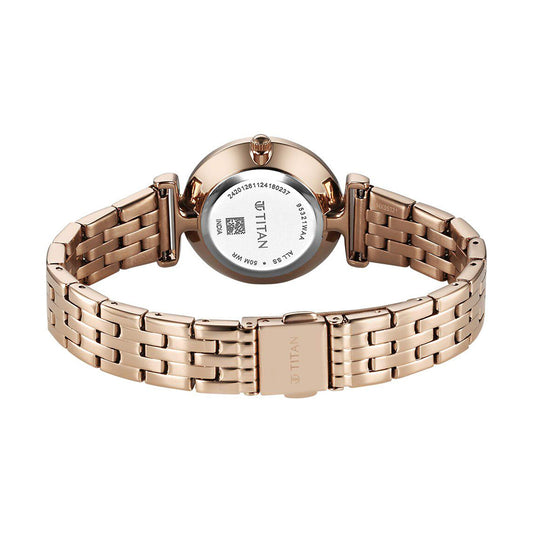 Titan Workmode Silver Dial Stainless Steel Strap Watch for Women