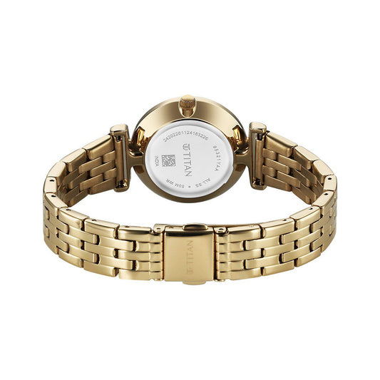 Titan Workmode Silver Dial Stainless Steel Strap Watch for Women