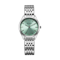 Jam Tangan Tali Keluli Tahan Karat Dail Hijau Titan Workmode untuk Wanita
