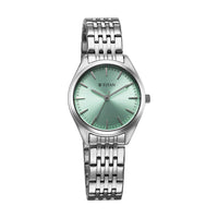 Jam Tangan Tali Keluli Tahan Karat Dail Hijau Titan Workmode untuk Wanita