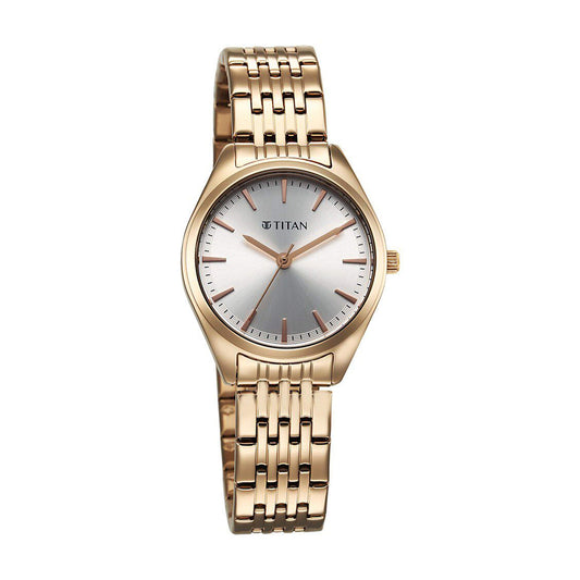 Titan Workmode Silver DIal Stainless Steel Strap Watch for Women