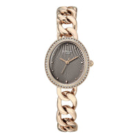 Titan Raga Grey Shaped Dial Rose Gold Metal Strap Analog Watch For Women