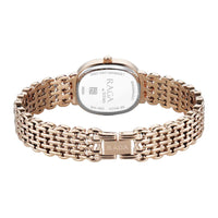 Titan Raga Silver Shaped Dial Rose Gold Metal Strap Analog Watch For Women