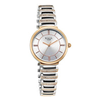 Titan Raga Silver Dial Two Toned Metal Strap Analog Watch For Women
