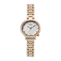 Titan Raga Spotlight White Dial Rose Gold Metal Strap Analog Watch For Women
