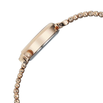 Titan Raga Spotlight White Dial Rose Gold Metal Strap Analog Watch For Women
