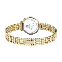 Titan Raga Spotlight White Dial Gold Metal Strap Analog Watch For Women